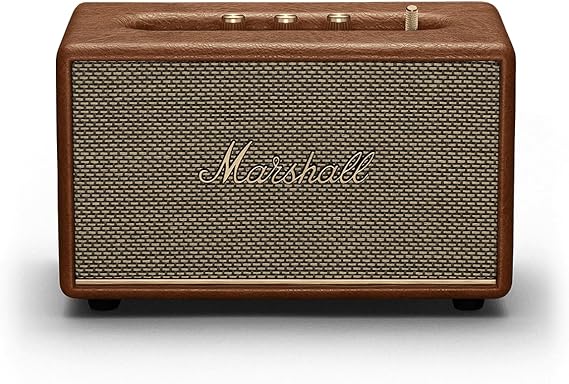 Marshall Acton III BT, Brown | Bas ve Tiz Kontrollü Yüksek Sesli Stereo Ses Plug-in Powered 3,5 mm Aux Girişi - Kahverengi