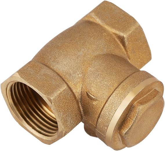 Water Swing Check Valve Check Valve One Way Check Valve 3/4 Brass 1Pc Dn20 Female Thread Brass Non Return Swing Check Valve 232Psi Prevent Water Backflow