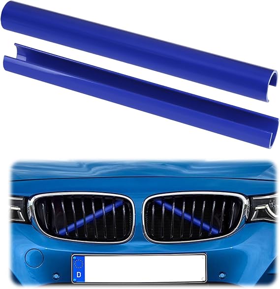 2PCS Grille Insert Trims Stripe for BMW Front Grille Trim Stripes Cover