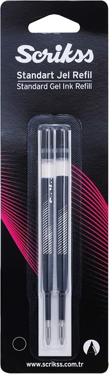 Scrikss Jumbo Gel Ballpoint Refill 2-Piece Blister Black