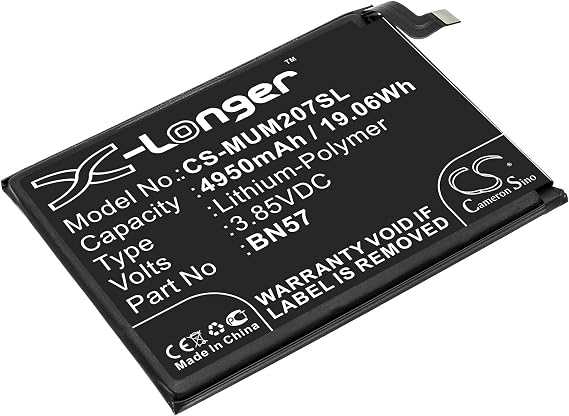 4950mAh XIA0M1用バッテリー交換部品番号:BN57