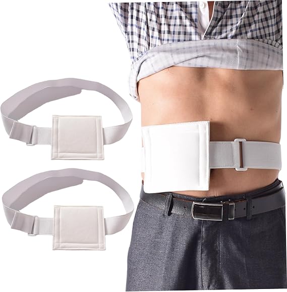 Feeding Tube Belt, Adjustable Soft Comfortable Feeding Tube Holder for Peritoneal Dialysis Accessories 2Pcs Peritoneal Dialysis Belt, Peg Holder, Pd Catheter