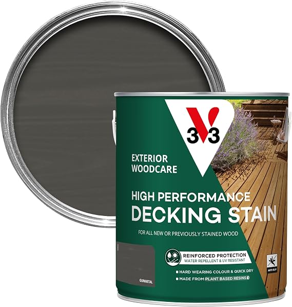 V33 High Performance Decking Stain, Gunmetal, 2.5L