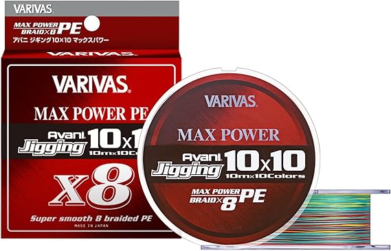 VARIVAS 8-Strand PE Line, Avani Jigging, 10 x 10, Max Power PE X8