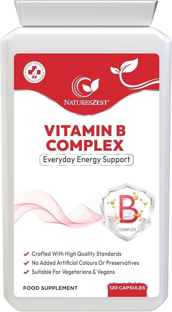 Natures Zest Vitamin B Complex, High Strength, 120 Capsules
