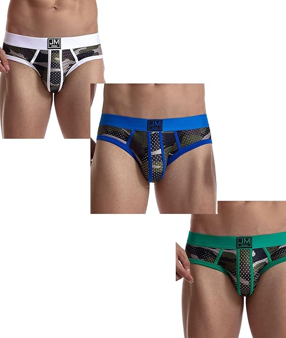JOCKMAIL 3 Pack Mens Camoflage Underwear Boxers Sexy Classic Printed Camouflage Men Underwear Panties