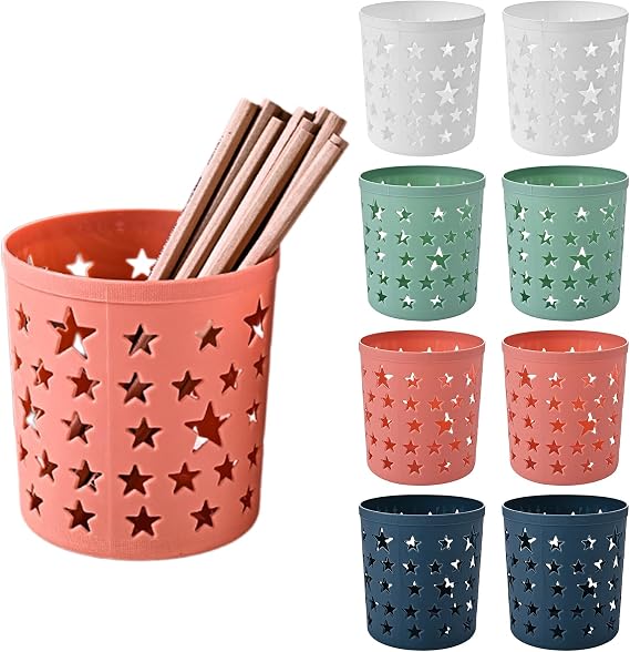 8 Pack Pen Pots, Plastic Multifunction Desk Organiser