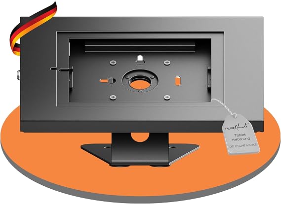 PureMounts Tablet Holder with Lockable Steel Housing for iPad 5 6 7 8 9 iPad Air 9.7 Inch 10.5 Inch 10.9 Inch iPad Air 9.7 Inch 10.5 Inch 11 Inch Samsung Tab A 10.1 (2019) Tab A7 S6 Lite 10.4 Inches