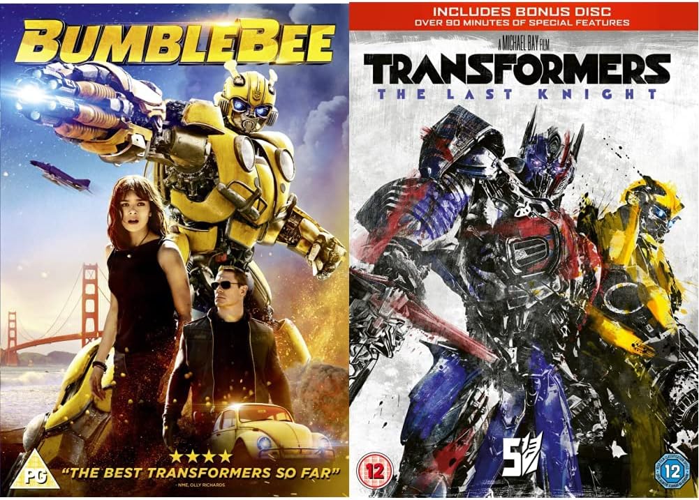 Bumblebee (DVD) [2018] & Transformers: The Last Knight (DVD+ Bonus disc DVD) [2017]