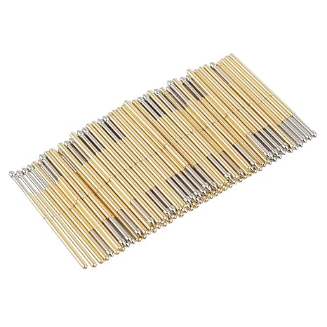 100Pcs Spring Test Probes Pin, P100-E2 Round Pogo Pin Testing Neddle 3A Conical Head Spring Probe Replacement PCB Testing Tools for Banana Plug, Banana Socket Tester