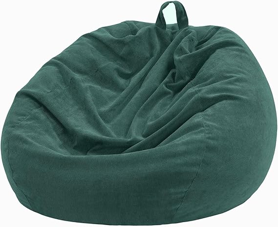 3 ft Bean Bag Chair Cover (No Filler) for Adults and Kids 300L Extra Large Stuffed Animal Storage Bean Bag Washable Soft Premium Corduroy Stuffable Bean Bag Cover