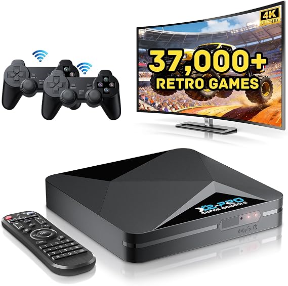 Kinhank 2TB External Hard Drive Retro Game Console with 120000+ Games Retro Game Console HDD Batocera 33 Emulator Console for Laptop/PC/Windows/Mac OS Compatible with Most Emulators USB 3.0