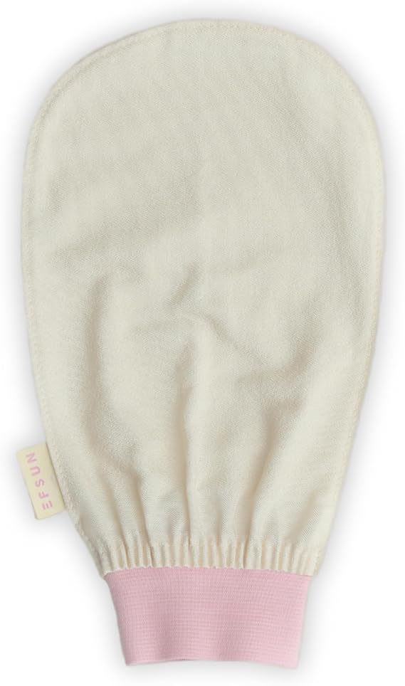 Efsun Banyo Duş Kesesi Peeling Eldiveni%100 Floş İpek Kadınlar İçin, Premium Kese, Pembe