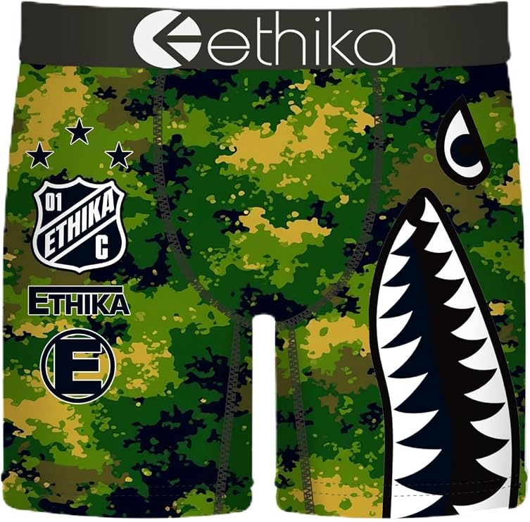Ethika Men’s Mid Boxer Brief, 4-Way Stretch Performance Underwear - BMR Salute