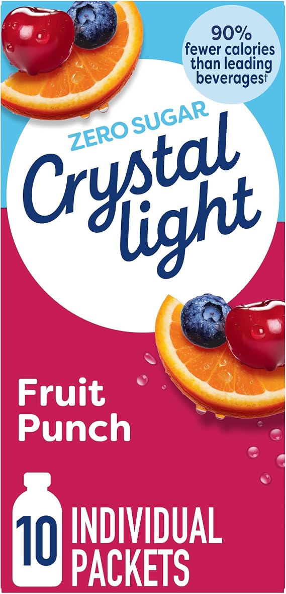 Crystal Light On The Go Drink Mix, Fruit Punch フルーツパンチ 10パケット 海外直送品