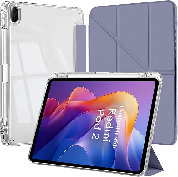 Case for Xiaomi Redmi Pad 2 11 Inch 2025 Y-Shaped Stand Slim Cover Lavender