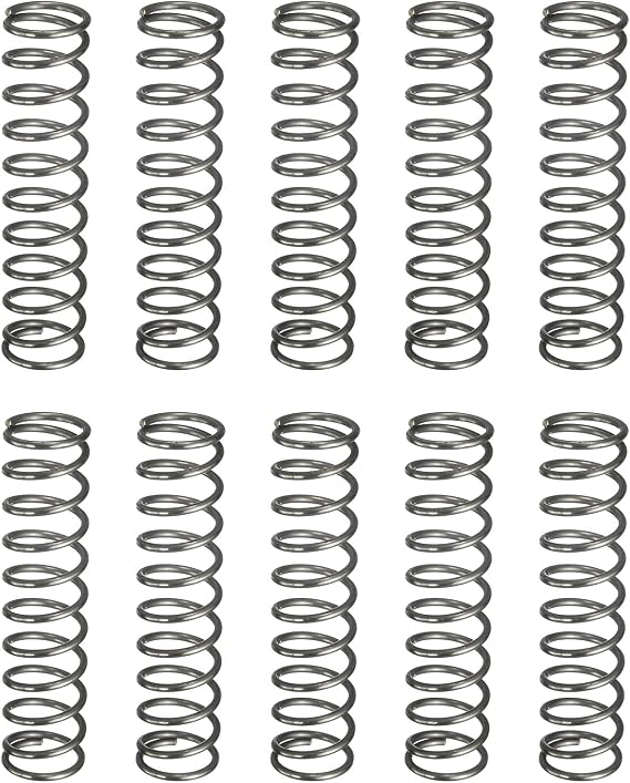 sourcing map 20Pcs Compression Spring, 12mm OD, 1.2mm Wire Size, 50mm Free Length, Spring Steel Construction Extended Mechanical Compression Springs for Shop and Home Repairs, Silver Tone