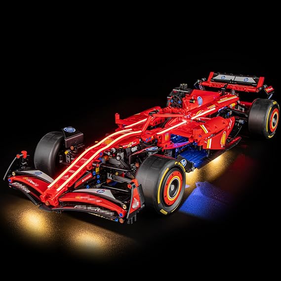 GEAMENT LED Light Kit Compatible with LEGO Ferrari SF-24 F1 Car Building Blocks Model - Lighting set for Technic 42207 (Model Set Not Included)