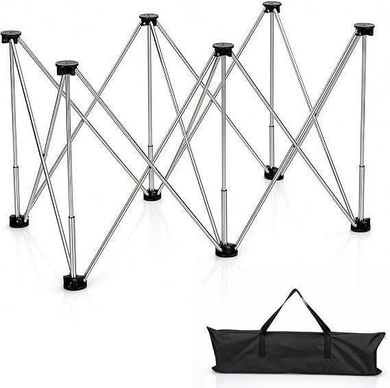 Heavy Duty Folding Workstand with Carry Bag, Max Load 420kg Pop-Up Sawhorse/Trestle Base for Tile Slabs, Workbench Woodworking & Construction Worktop No-Assembly Portable Work Bench (6 Legs)