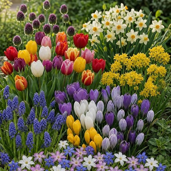 You Garden - 300 x Spring Flowering Bulb Mixed Pack, 300 Bulbs, 7 Varieties, Bulk Buy Collection
