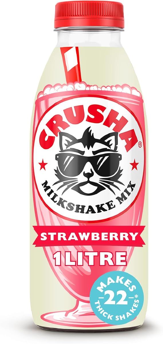 Crusha Strawberry Milkshake Mix - 1Litre