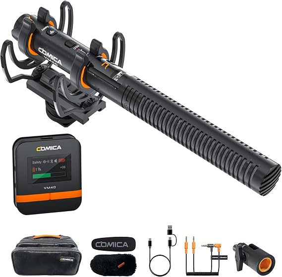 COMICA VM40 Wireless Shotgun Microphone with 32bit Float Internal Recording
