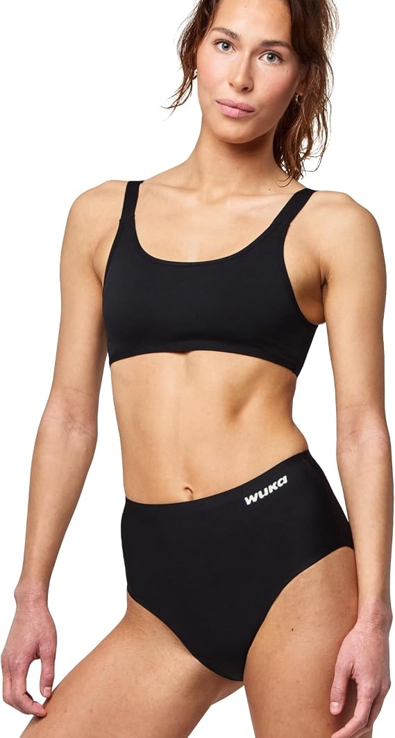 WUKA Stretch Midi Brief Period Pants Heavy Flow Black