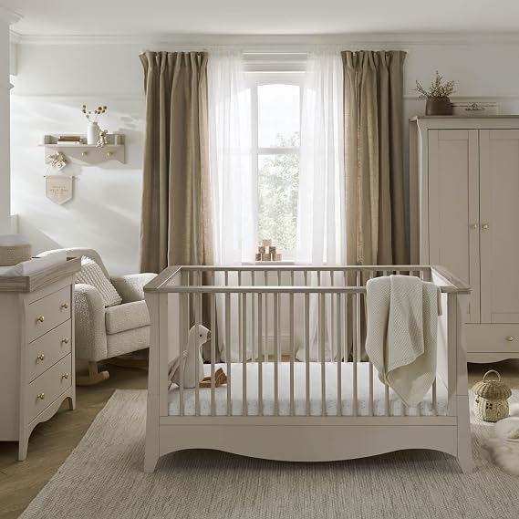CuddleCo Clara Nursery Furniture Set in Cashmere & Ash, 3pc