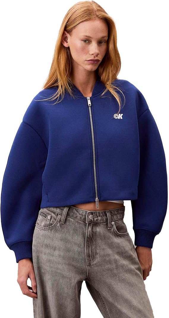 Calvin Klein A- OVERSIZED SCUBA ZIP BOMBER JA Ceket Kadın