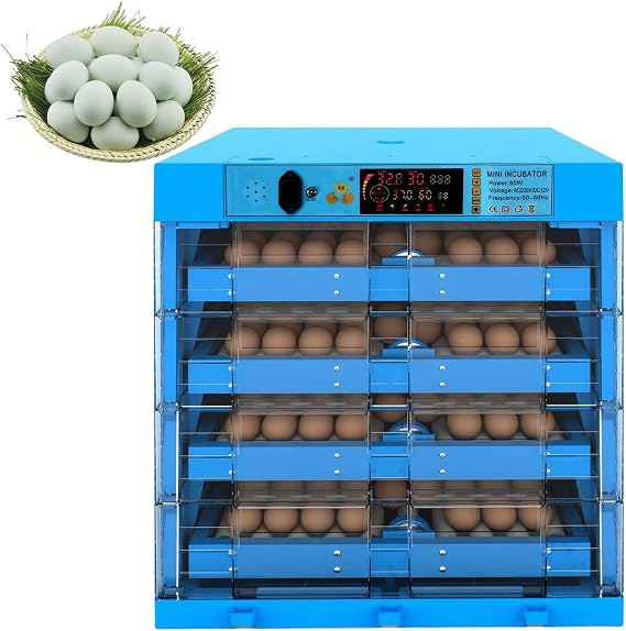 Egg Incubator for Hatching Chickens, Ducks, Quails, and Birds - Automatic Egg Turning and Humidity Monitoring for Optimal Conditions