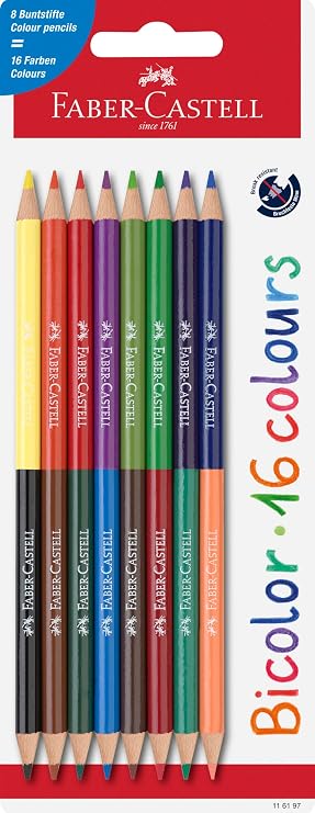 FABER-CASTELL - Set of Bi-color colored pencils, 16 colors