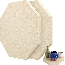 2 Pack Octagon Kiln Shelf, 2.9 Inches Side Length Fires Up to 2280°F for Glass Fusing and Ceramics, 0.5" Thickness Use in Most Kiln