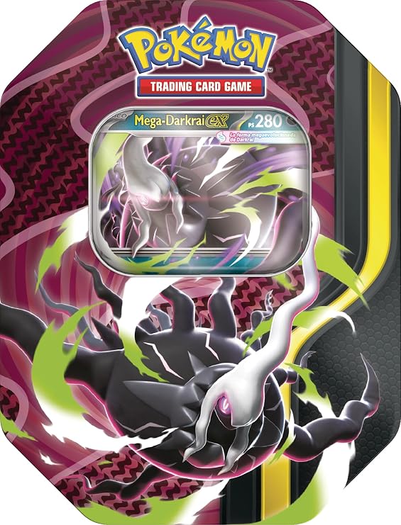 Pokémon: Mega-Power Tin: Mega-Darkrai ex from JCC Pokémon (4 Upgrade Envelopes and 1 Holographic Promotion Card)