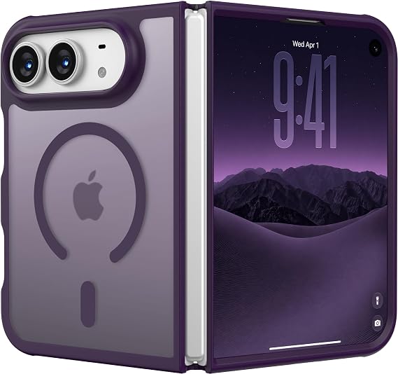 jaroco マグネット式 iPhone Duo用 ケース 高耐久 保護 ダークパープル