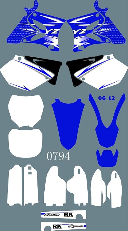DST0794 3M Customized Motorcross Stickers Motorcycle Decals Graphics Kit for yamaha yz125 yz250 2002-2014