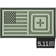 5.11タクティカル ミリタリーパッチ ショート スタック 81073 ベルクロ付 グリーン
