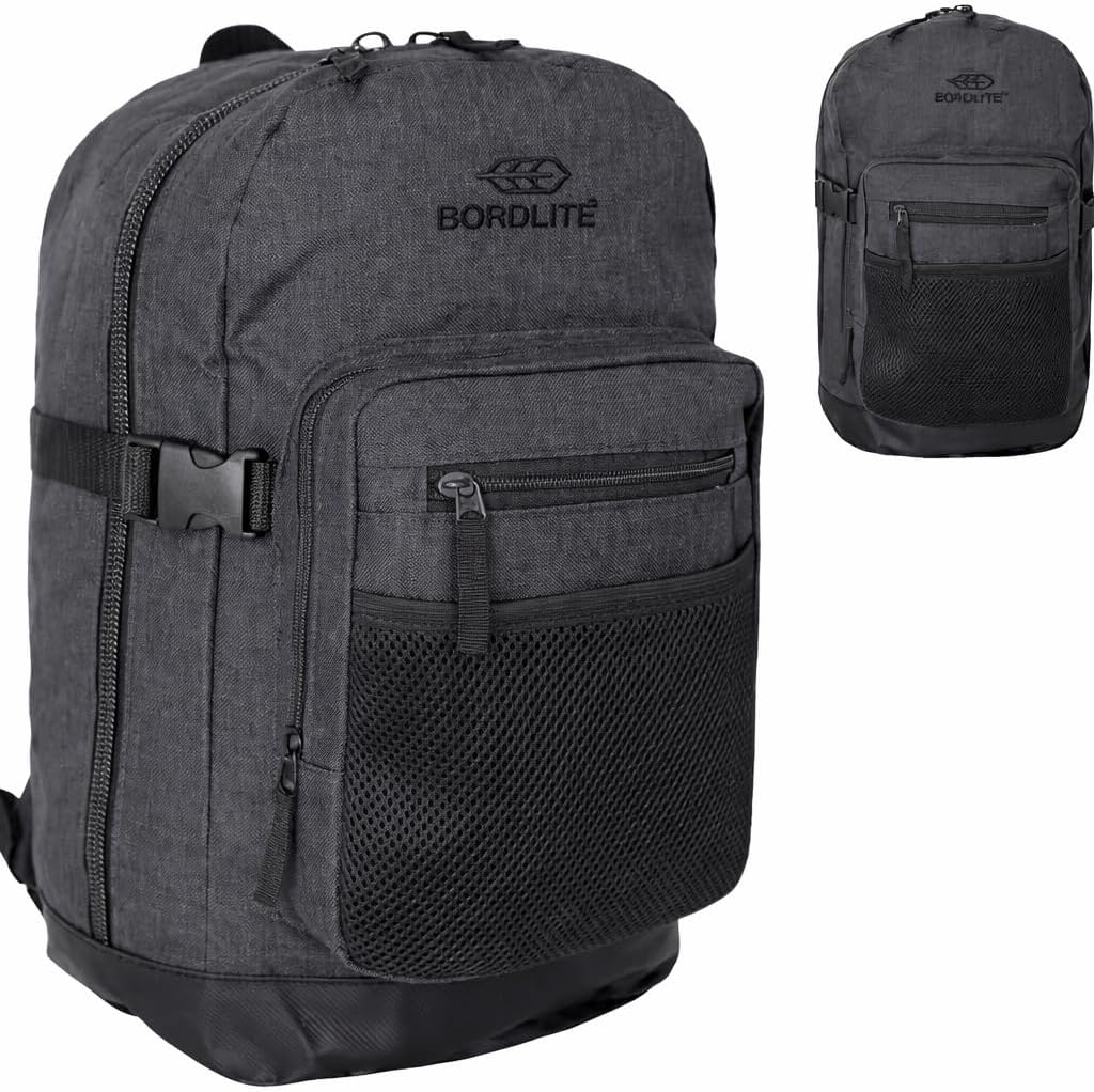 Bordlite Ryanair Cabin Backpack 40x20x25cm – Underseat Bag – Lightweight Travel Backpack for easyJet, Jet2, British Airways – Fits Free Hand Luggage Allowance – Black