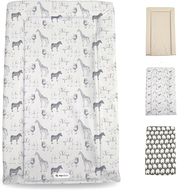 My Babiie Changing Mat - Padded, Waterproof, Raised Edges, Easy Wipe Clean, Baby Nappy Change Mat - Safari