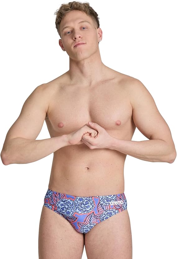 Arena Men's Arena Performance Men's Hydrangea Bouquet Swim Briefs Athletic Swimwear for Training Swim Briefs (Pack of 1)