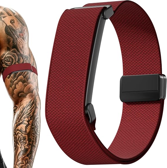 Google Fitbit Air用磁気二頭筋バンド、ナイロンアームストラップ。