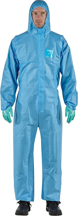 Ansell AlphaTec Disposable Work Coverall, Chemical Protection, DIY and Painting, Men and Women (1 Piece)