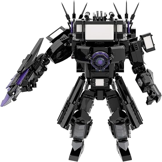 Toilet Titan Building Blocks Toy Cameraman Speakerman Clock TV Man Monitor Action Figure Model Horror Game Multiverse Upgraded Adults Kids Fans Collectible Animation Birthday Gift B