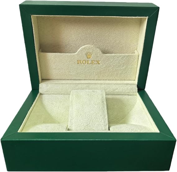 Watch Case Green Solid Wood Wave Texture 700g Weight Beige Velvet Lining Jewelry Storage Box Holder for Rolex Day-Date 40