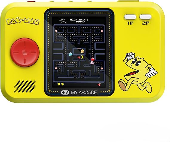 My Arcade パックマン ポケット プレーヤー プロ: ポータブル ビデオ ゲーム、2.75 インチ カラー ディスプレイ、子供用玩具, パックマン ゲーム