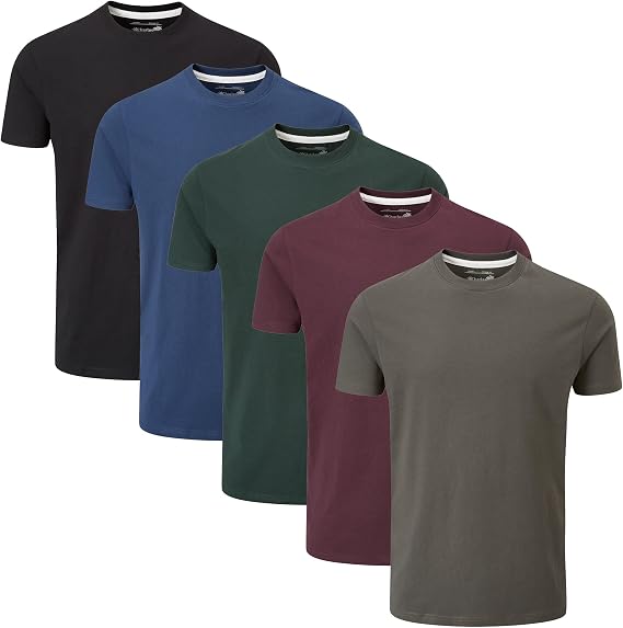 Charles Wilson Pack of 5 Plain Round Neck T-Shirts
