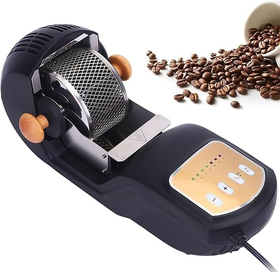 Electric Coffee Roaster Machine, Full-Automatic Coffee Bean Roaster, 130-300g Capacity, Adjustable Temperature for Home Cafe and Restaurant Use