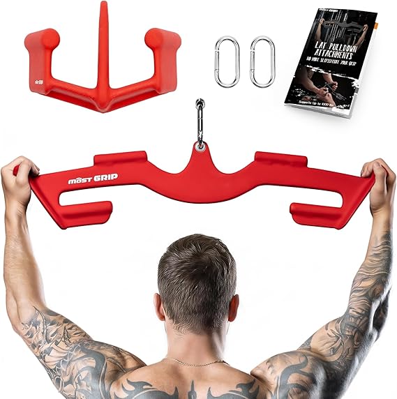 2-PCS Set LAT Pulldown Attachments for Back Training
