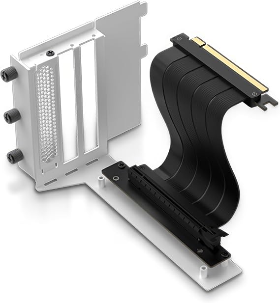 APNX Vertical GPU Holder Kit 1, PCI Express 5.0 X16 Flat line Riser Cable 150mm, White