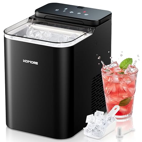 Ice Maker Machine Counter Top Ice Machine 16 Square Cubes in 11 Mins