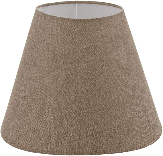 Lit Dizayn Abajur Başlık Kahve Konik Şapka 25x15x20 Cm Dekoratif Özel Yüksek Kalite Kumaş